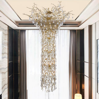 Abeleisa Lustre Laiton Cristal Forme Branche d'Arbre et Échelle