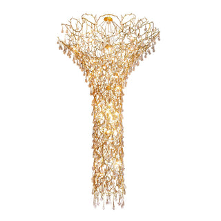 Abeleisa Lustre Laiton Cristal Forme Branche d'Arbre et Échelle