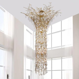 Abeleisa Lustre Laiton Cristal Forme Branche d'Arbre et Échelle