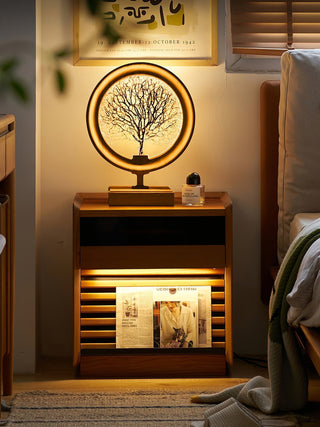 Stella Modern Wood Table Lamp-Neutral Decor
