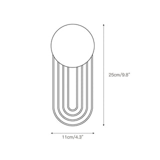 Elvelos Moderne Minimaliste Travertin Verre Applique Murale