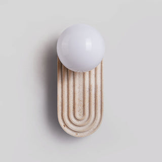 Elvelos Moderne Minimaliste Travertin Verre Applique Murale