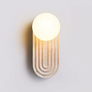 Elvelos Moderne Minimaliste Travertin Verre Applique Murale