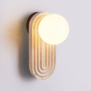 Elvelos Moderne Minimaliste Travertin Verre Applique Murale