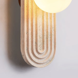 Elvelos Moderne Minimaliste Travertin Verre Applique Murale