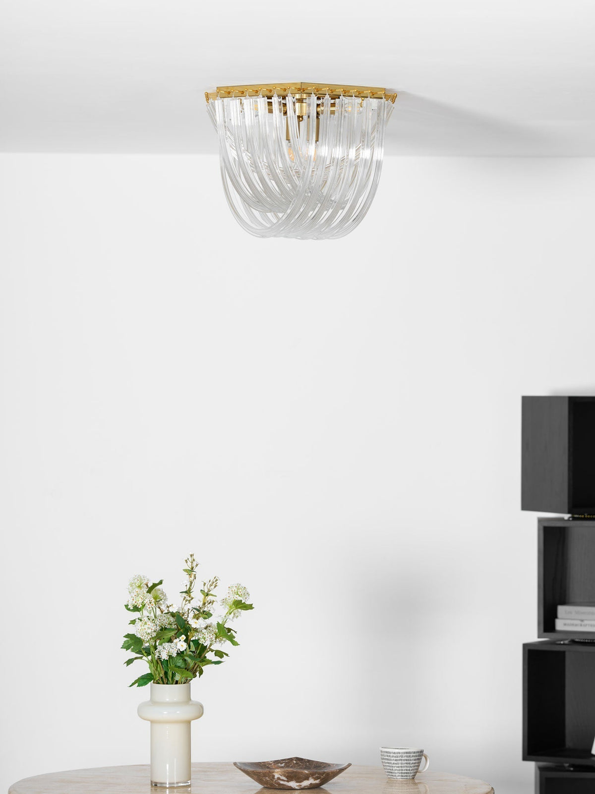 Ilviane Lampe de Plafond en Verre Luxe