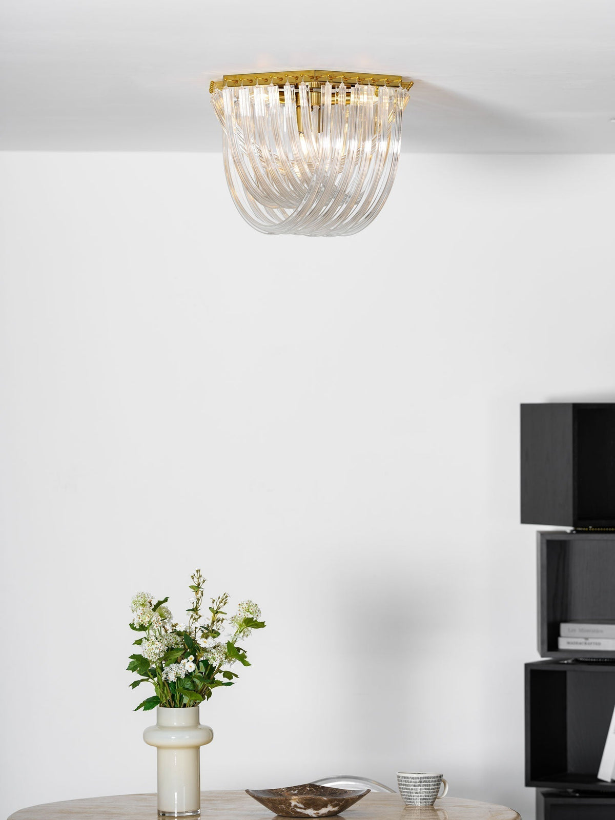 Ilviane Lampe de Plafond en Verre Luxe