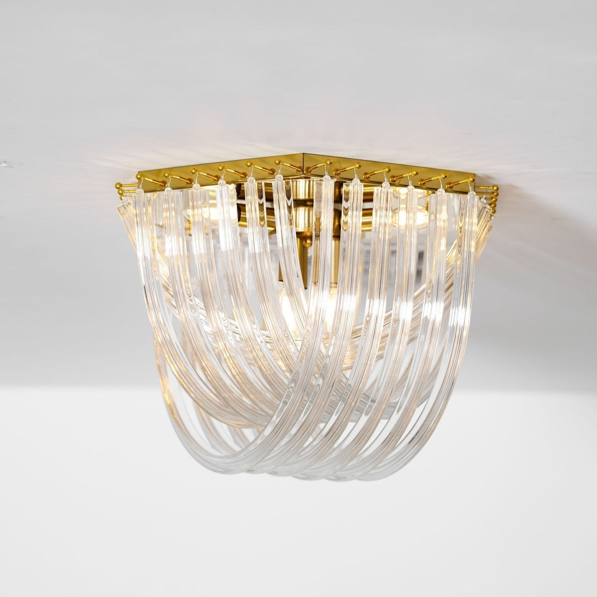 Ilviane Lampe de Plafond en Verre Luxe