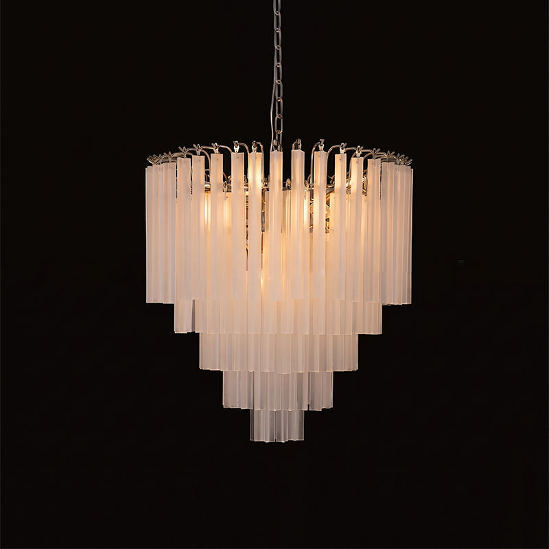 The smallest size option of the Triedra Cascade Chandelier.