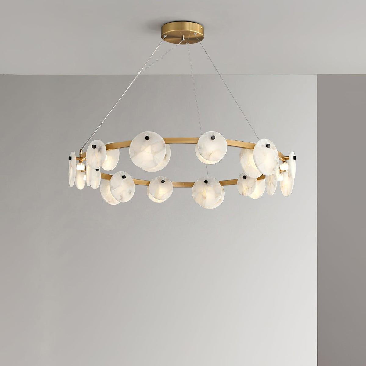 Olveneth Lustre Moderne en Albâtre
