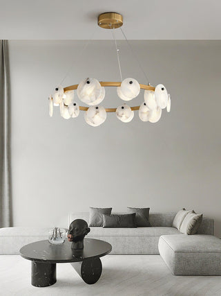 Olveneth Lustre Moderne en Albâtre