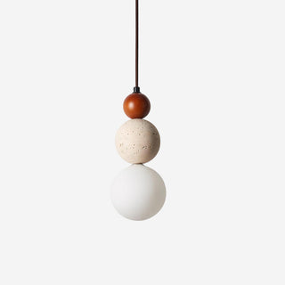 Ritta Suspension Triple Sphère Travertin-Luire