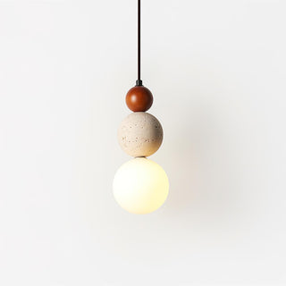 Ritta Suspension Triple Sphère Travertin-Luire