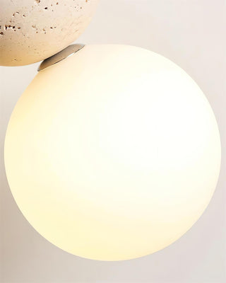 Ritta Suspension Triple Sphère Travertin-Luire