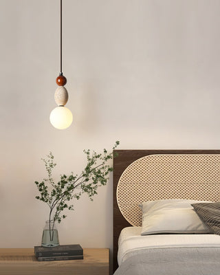 Ritta Suspension Triple Sphère Travertin-Luire