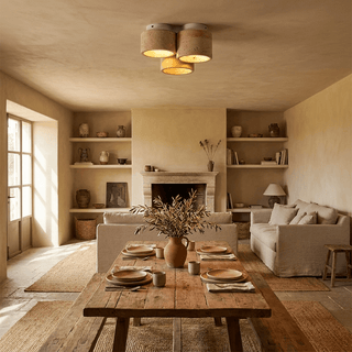 Trio Travertine Ceiling Light-Neutral Decor