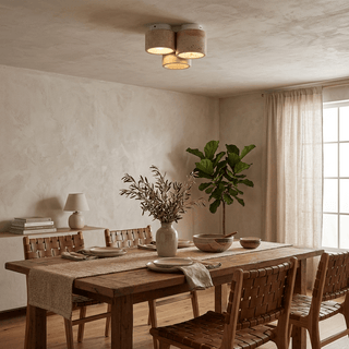 Trio Travertine Ceiling Light-Neutral Decor