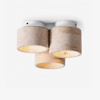Trio Travertine Ceiling Light-Neutral Decor