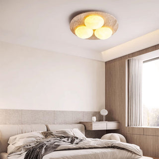 Trio Travertine Ceiling Light-Neutral Decor