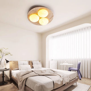 Trio Travertine Ceiling Light-Neutral Decor