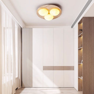 Trio Travertine Ceiling Light-Neutral Decor