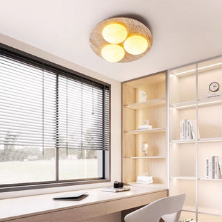 Trio Travertine Ceiling Light-Neutral Decor