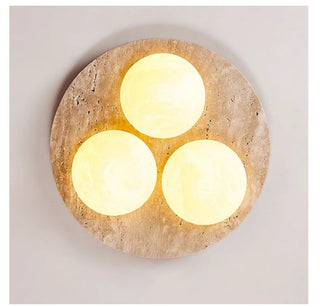 Trio Travertine Ceiling Light-Neutral Decor