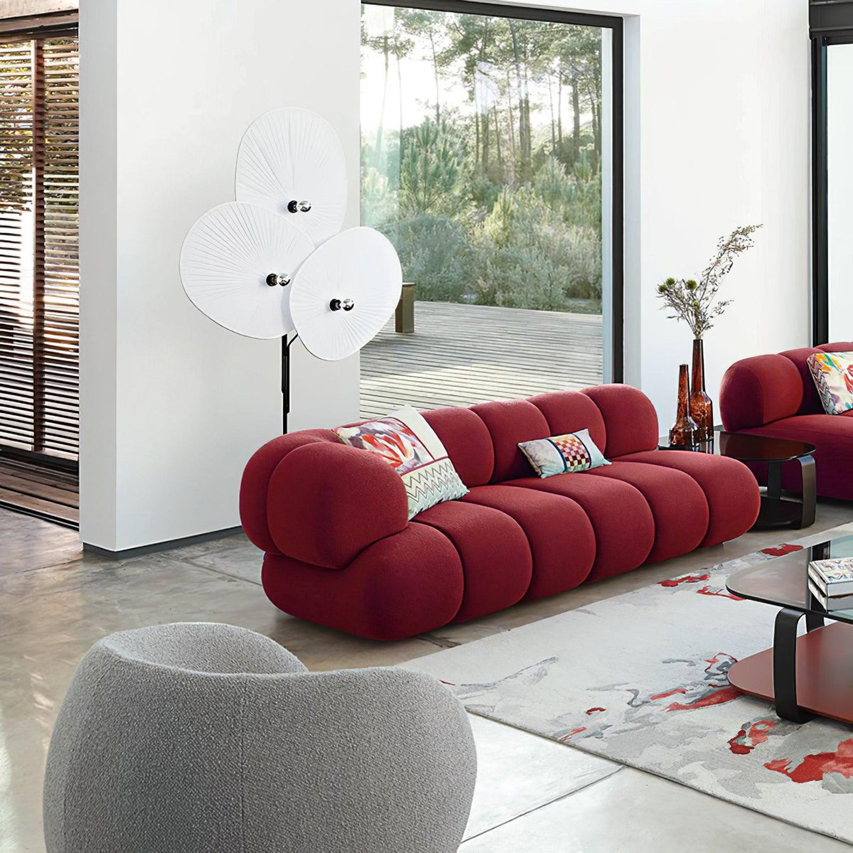 Scarlet Lampadaire en Tissu