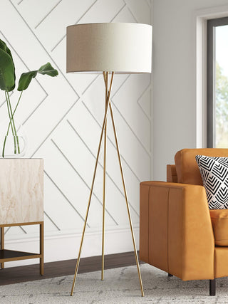 Zander Lampadaire Minimaliste en Tissu