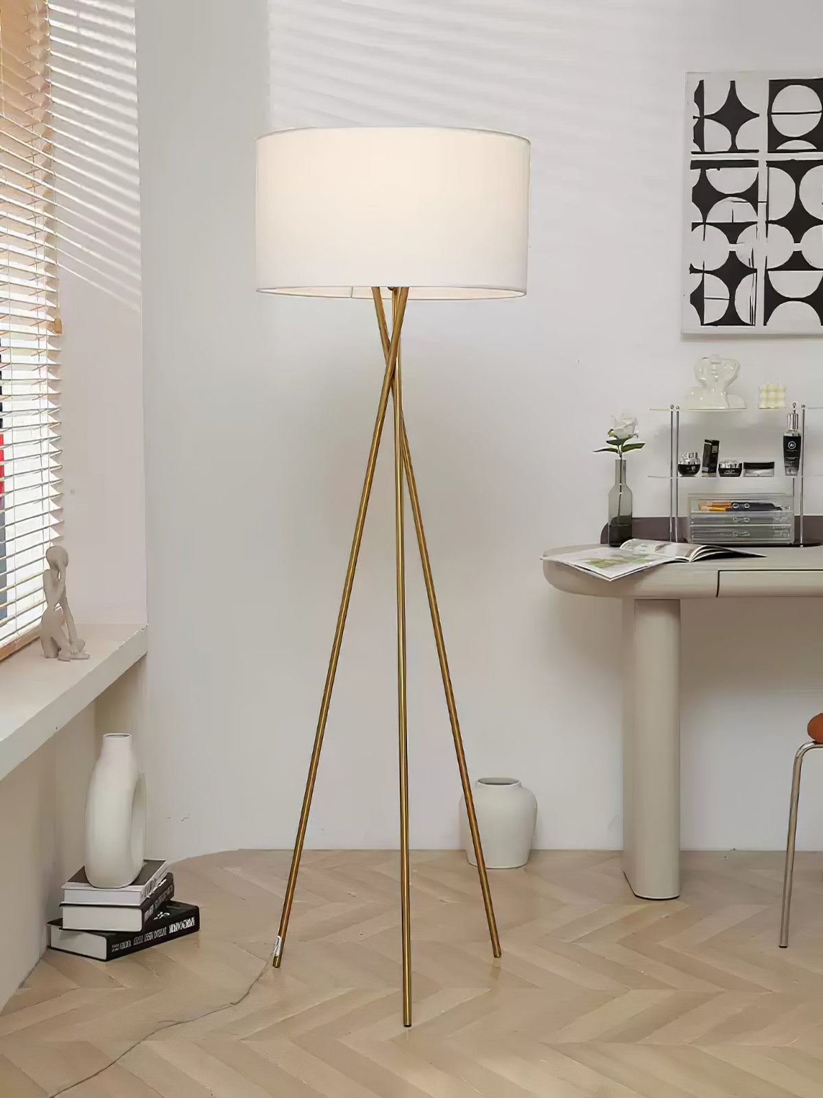 Zander Lampadaire Minimaliste en Tissu