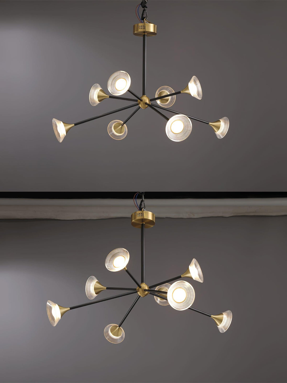 Myzoraris Mid Century Moderne Verre Lustre
