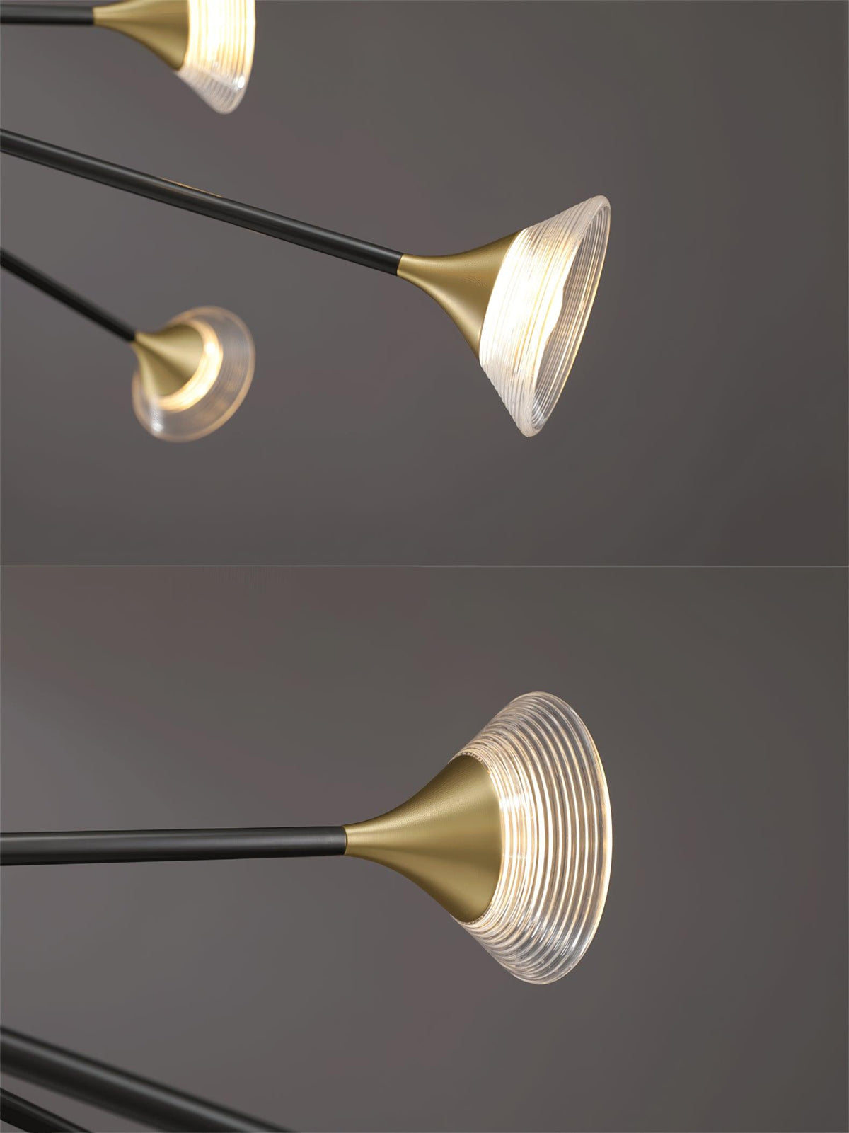 Myzoraris Mid Century Moderne Verre Lustre