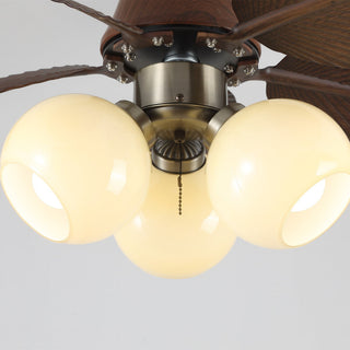 Plafonnier Ventilateur Walden Chêne avec Lumière
