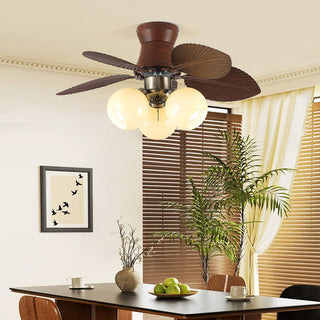 Plafonnier Ventilateur Walden Chêne avec Lumière