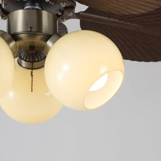 Plafonnier Ventilateur Walden Chêne avec Lumière