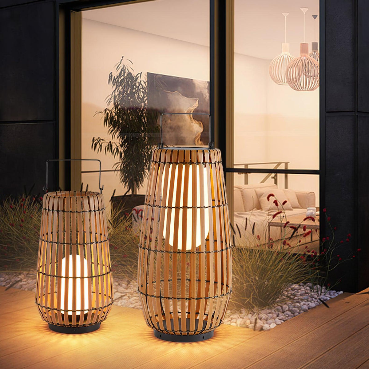 Vereris Lampe Extérieure Lanterne Tressée Tropic