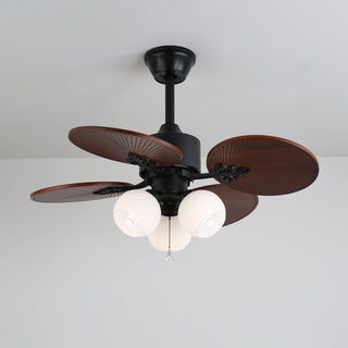 Ventilateur de plafond Solara Tropical en verre avec lumière