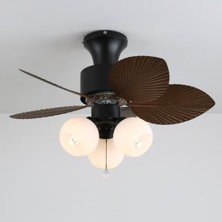 Marvella Plafonnier Ventilateur Vintage en Bois