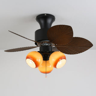 Marvella Plafonnier Ventilateur Vintage en Bois