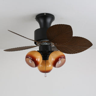 Marvella Plafonnier Ventilateur Vintage en Bois