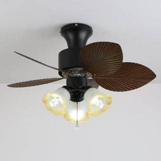 Marvella Plafonnier Ventilateur Vintage en Bois