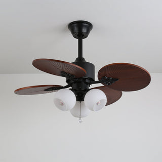 Ventilateur de plafond Solara Tropical en verre avec lumière