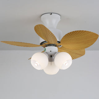 Marvella Plafonnier Ventilateur Vintage en Bois