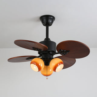 Ventilateur de plafond Solara Tropical en verre avec lumière