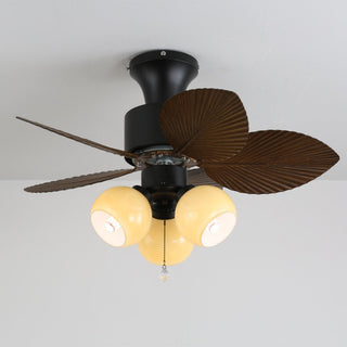 Marvella Plafonnier Ventilateur Vintage en Bois