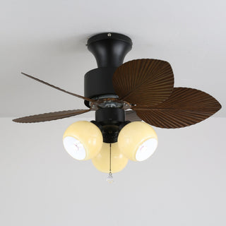 Marvella Plafonnier Ventilateur Vintage en Bois