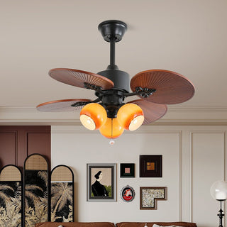 Ventilateur de plafond Solara Tropical en verre avec lumière