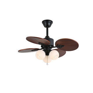 Ventilateur de plafond Solara Tropical en verre avec lumière