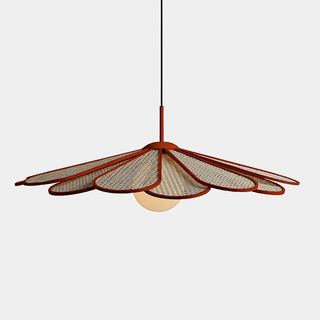 Luma Suspension Abat-jour Pétale Rattan-Luire