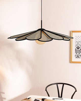 Luma Suspension Abat-jour Pétale Rattan-Luire
